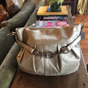 Vintage Coach Metallic Leather Shoulder Bag